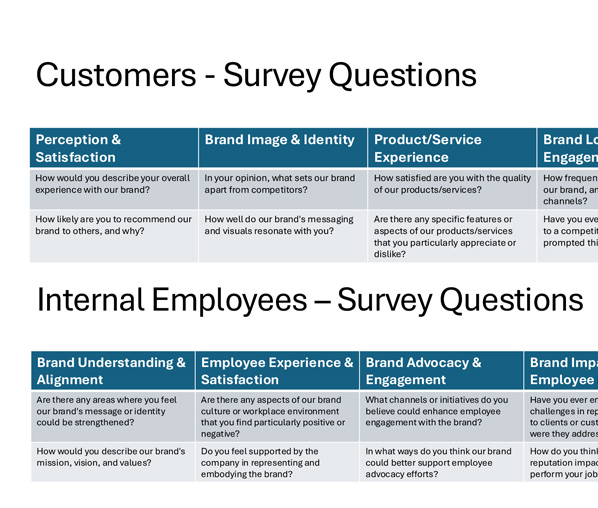 Brand Audit Notes Pre-Production Presentation Notes Example