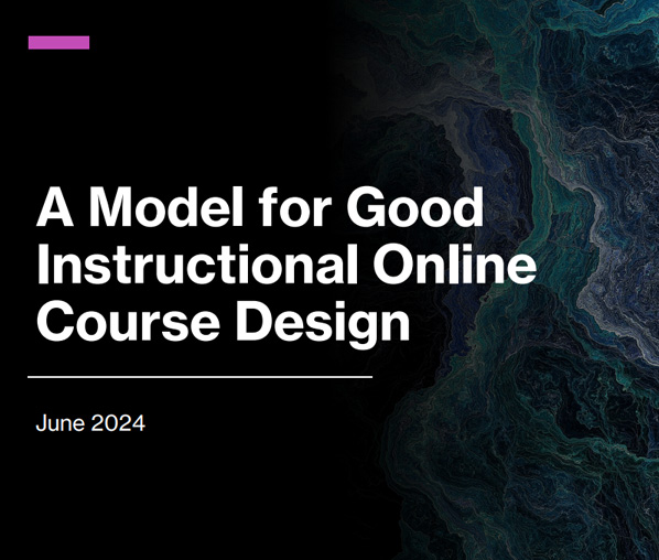 A Model for Good Instructional Online Course Design Example